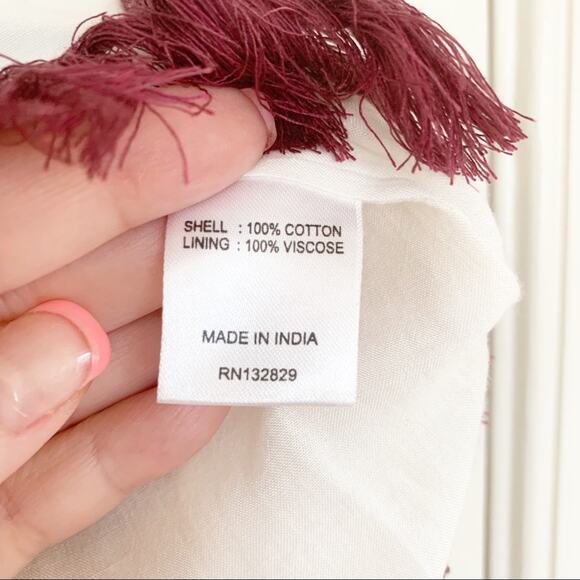 Tularosa Millie White Multicolor Tassle Mini Skirt Medium - Picture 5 of 6